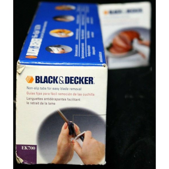 Black & Decker Slice Right Electric Knife EK700 Stainless Steel EZ Grip Tabs - Picture 5 of 12